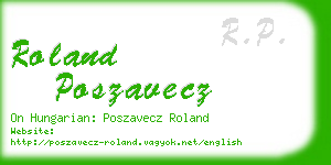 roland poszavecz business card